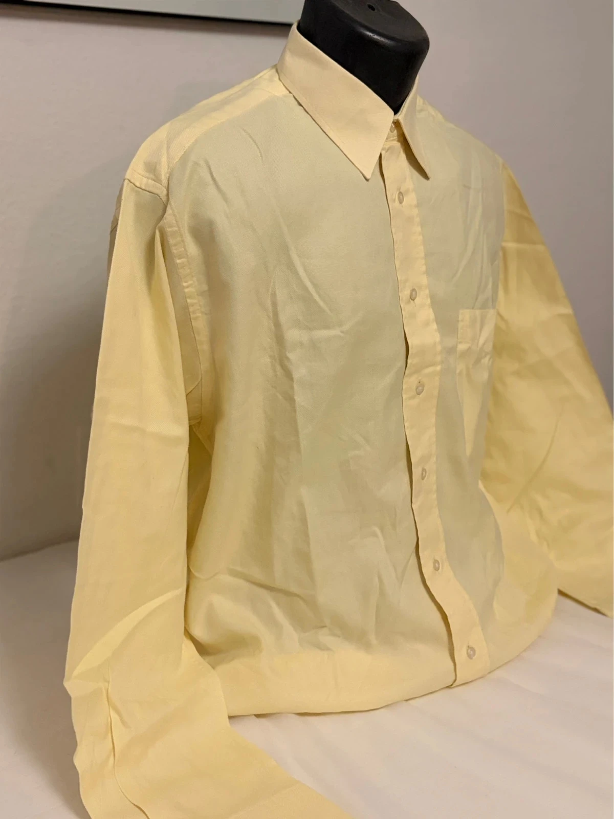 Camisa de manga comprida amarela pálido Burton 100% algodão corte clássica homem L – photo 3
